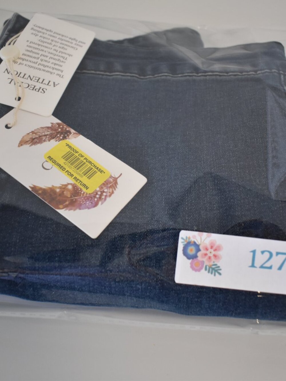 NWT C&V Jeans Youth Girls Flare Leg-Hippie-Wide Bottoms-Stylish-Size Lrg 12/14 - Picture 6 of 6